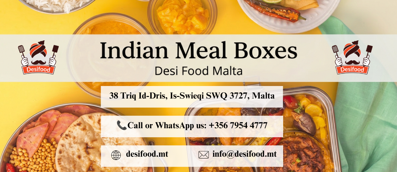 Indian meal boxes in Malta at Desi food.