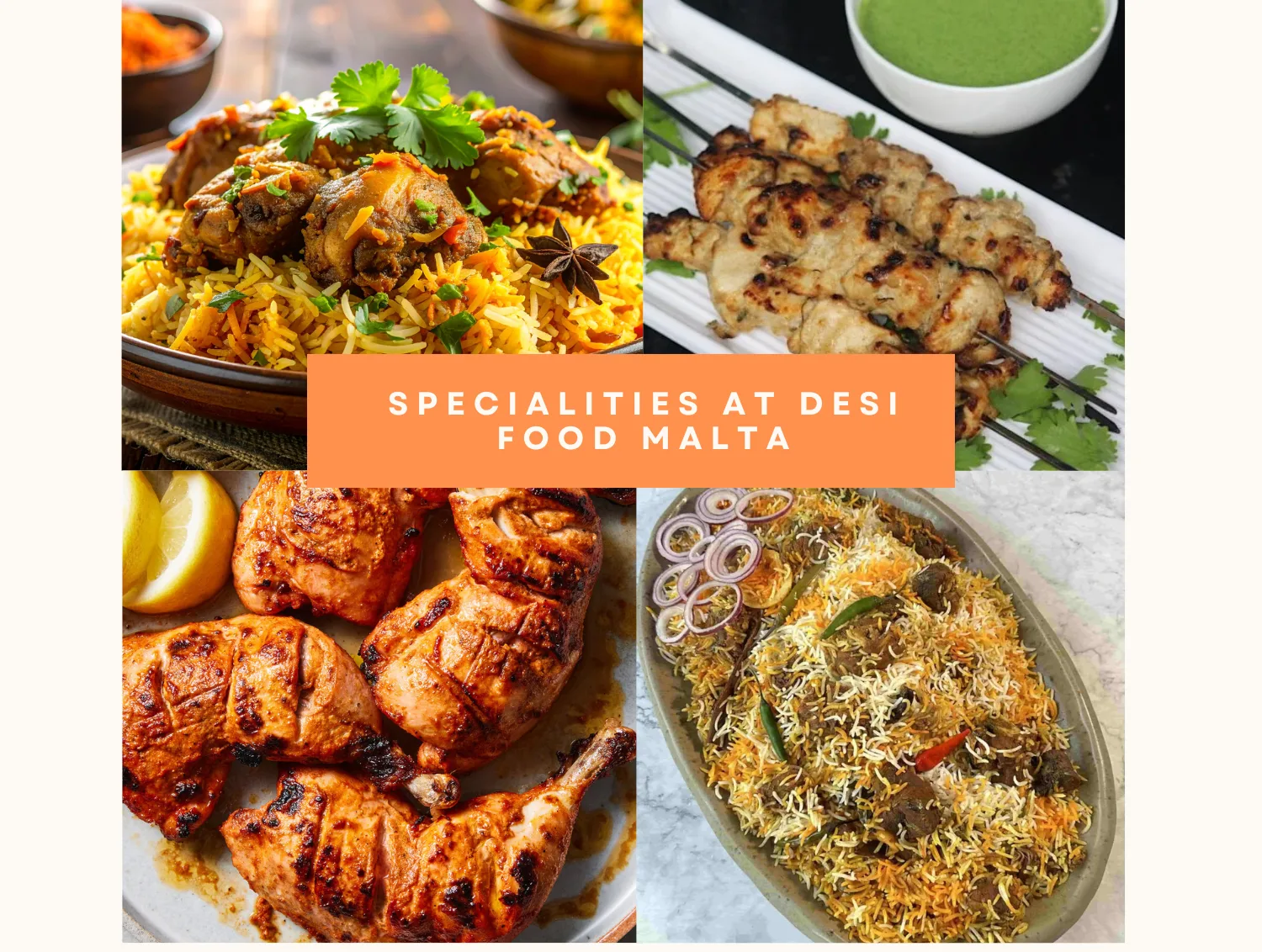 Chicken biryani and mutton biryani at best Indian restaurant in Malta